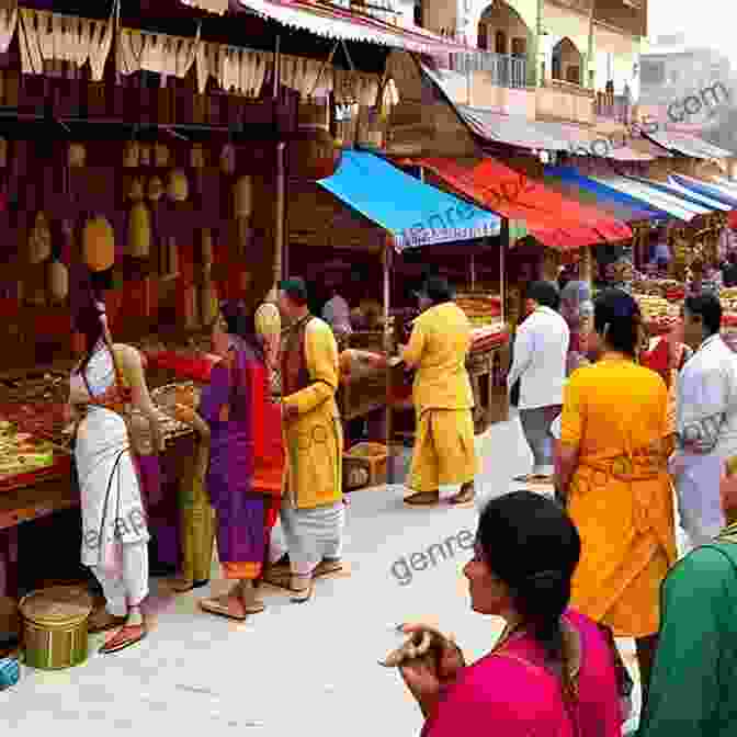 A Bustling Mayan Market, With Vendors Displaying Their Wares And People Engaged In Lively Trade. Ancient Mayan Culture Unit Study