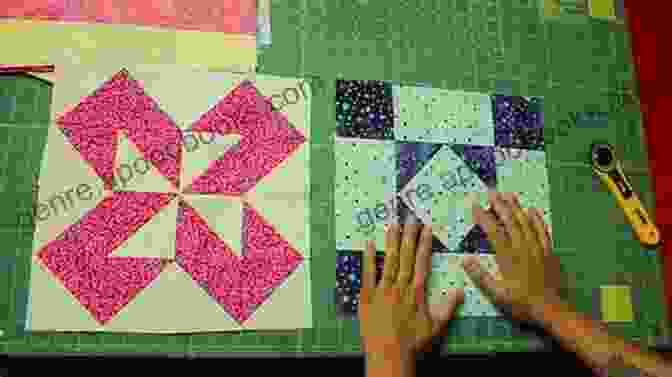 A Close Up Of A Quilt Block Being Pieced Together, Illustrating The Beginner Friendly Instructions Simple Christmas Tidings: Scrappy Quilts And Projects For Yuletide Style