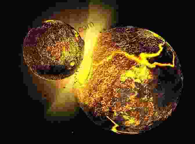 A Depiction Of The Theia Impact, Which Is Believed To Have Created The Moon. Asteroids And Meteorites: Catastrophic Collisions With Earth (Hazardous Earth)