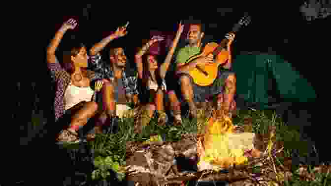 A Group Of Friends Gathered Around A Campfire, Singing Together And Laughing, Enjoying The Imperfect Harmony Imperfect Harmony: Finding Happiness Singing With Others