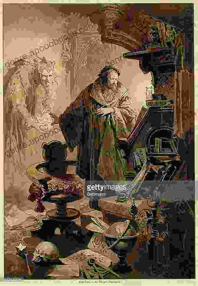 A Haunting Illustration Of Faust Making The Fateful Pact With Mephistopheles, Surrounded By Shadowy Figures And Glowing Runes. Faust Part I With Illustrations By August Von Kreling