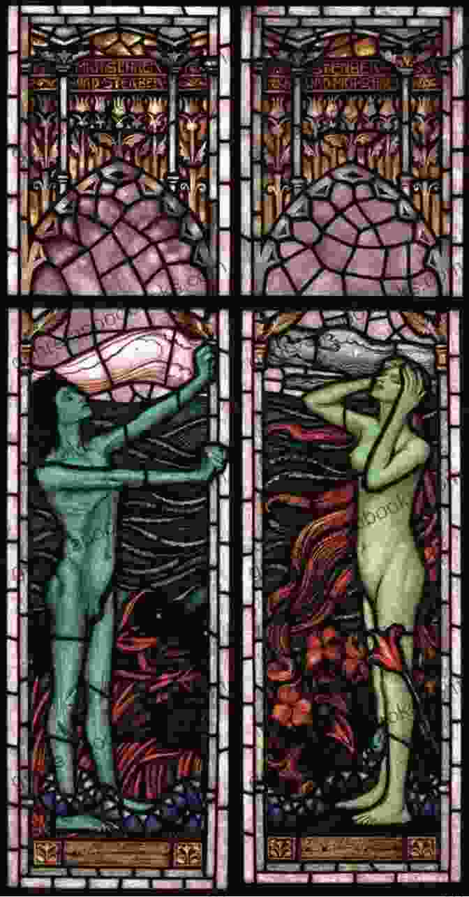 A Stained Glass Window Depicting Tristan And Iseult The Romance Of Tristan And Iseult