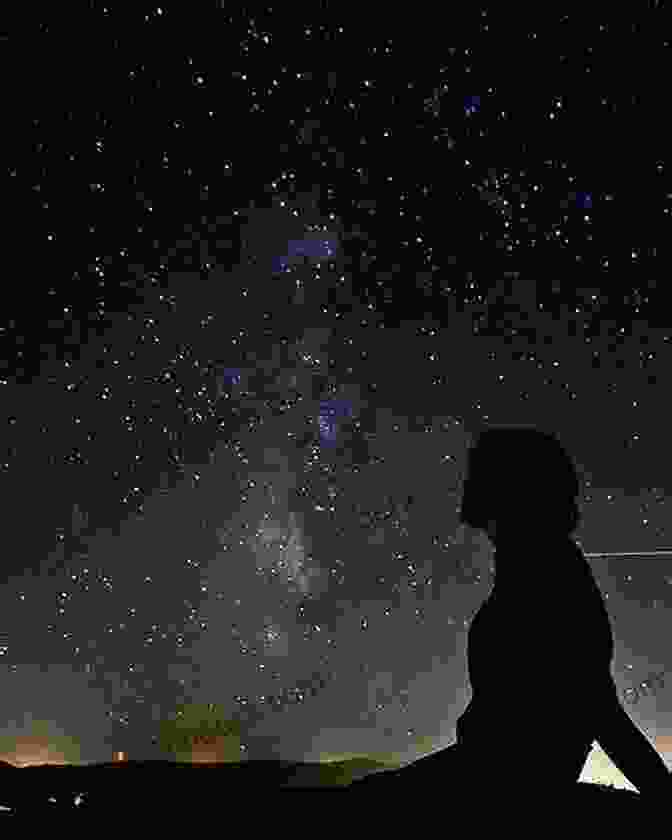 A Young Woman Sitting Alone In A Field, Gazing Up At The Stars Wollstone Meghan Davis