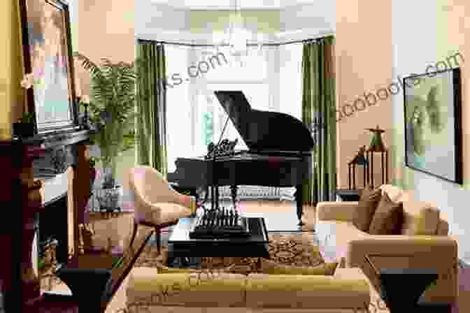 An Elegant Piano Sitting In A Warm, Inviting Room, With A Copy Of The Book Spirituals With A Velvet Touch: 10 Elegant Early Advanced Piano Settings Of Inspirational Spirituals (Sacred Performer Collections)