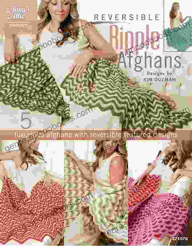 Cover Of The Book 'Reversible Ripple Afghans' By Kim Guzman Reversible Ripple Afghans Kim Guzman