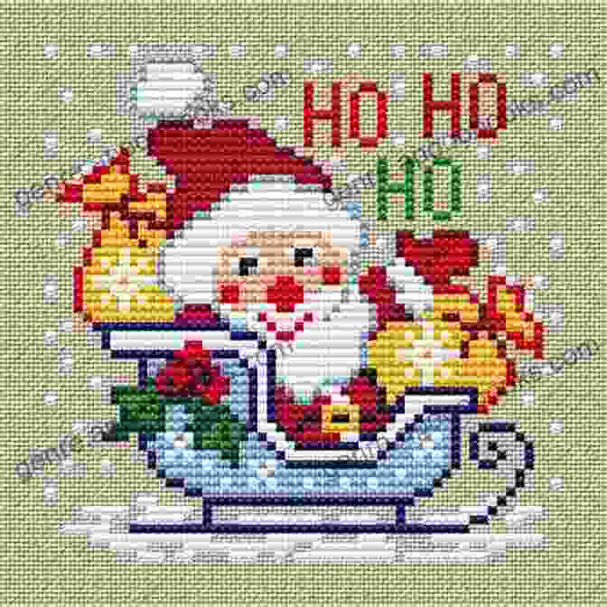 Cross Stitch Santa Claus Pattern Featuring A Vibrant And Detailed Depiction Of Santa Surrounded By Snowflakes And Festive Elements Cross Stitch Pattern: Santa Claus: Counted Cross Stitch