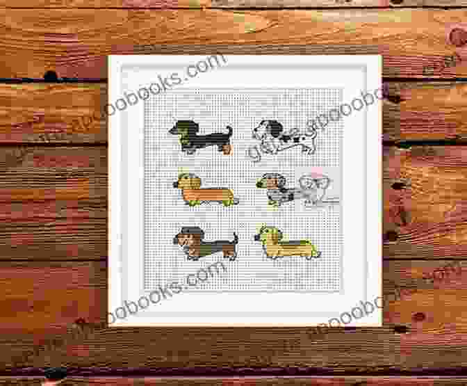 Dachshund Christmas mini cross stitch pattern