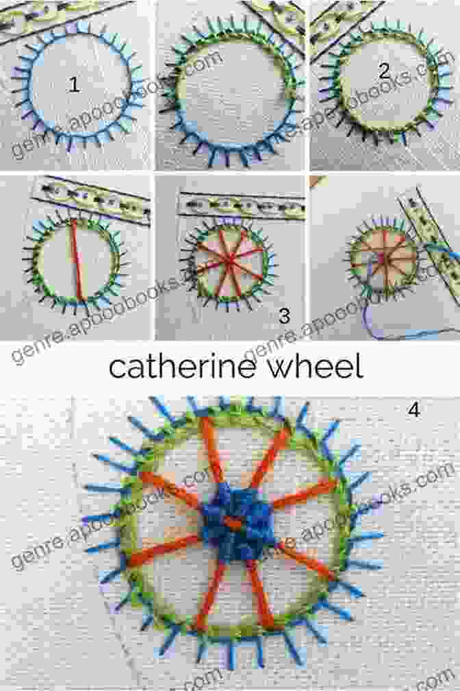 Embroidered Catherine Wheel Stitch Variations Learn How To Crochet Timeless Stitches: Three Variations On The Catherine Wheel Stitches: How To Weave In Tails Securely