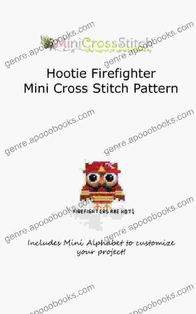 Hootie Firefighter Mini Cross Stitch In Progress Hootie Firefighter Mini Cross Stitch Pattern