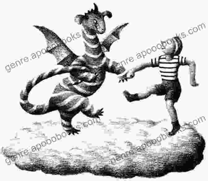 Illustration Of Elmer Elevator Reunited With The Dragon Father, Both Smiling With Joy. My Father S Dragon Ruth Stiles Gannett