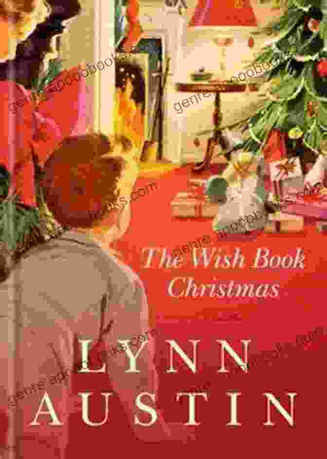 The Cover Of 'The Wish' By Lynn Austin, Depicting A Twinkling Christmas Tree And A Woman Looking Up At It With Stars In Her Eyes. The Wish Christmas Lynn Austin