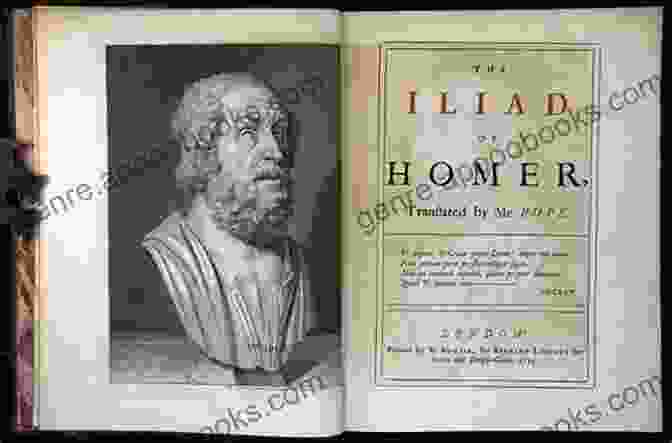 The Iliad Of Homer Illustrated Edition Adorned With An Elegant Antique Cover, Promising An Immersive Literary Experience The Iliad Of Homer Illustrated Edition