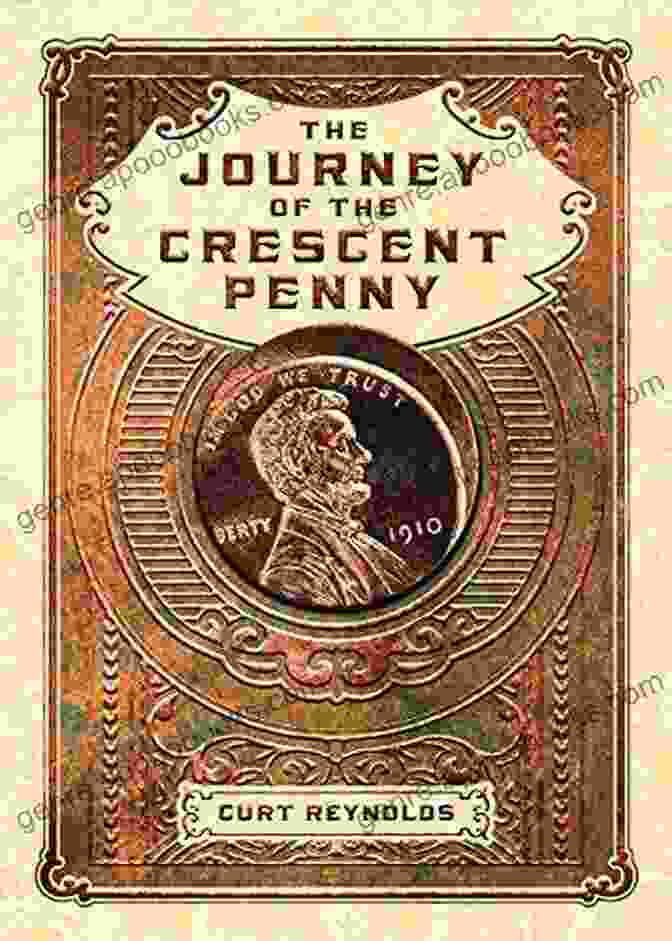 The Journey Of The Crescent Penny Book Cover, Depicting A Young Girl With A Crescent Penny In Her Hand, Standing In A Field With A Castle In The Distance The Journey Of The Crescent Penny