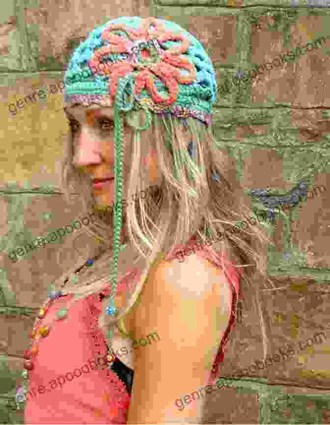 Vibrant Pink Hippie Beanie Adorned With Delicate Crochet Flowers And Patterns Crochet Stitches: Pink Hippie Beanie Crochet Hat Pattern (Crochet Stitches For Beginner 1)